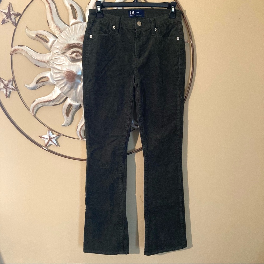 Dark Green Corduroy Gap Pants
